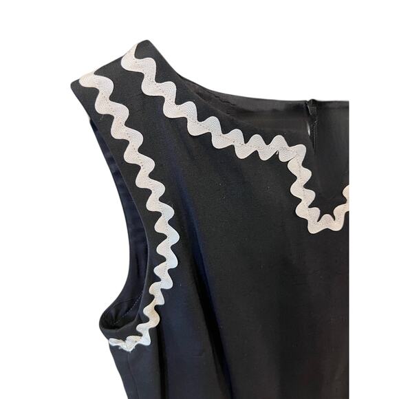 Elegant J McLaughlin | Black Dress with White Accent - Picture 2 of 11